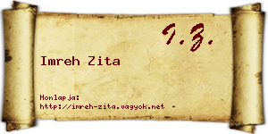 Imreh Zita névjegykártya